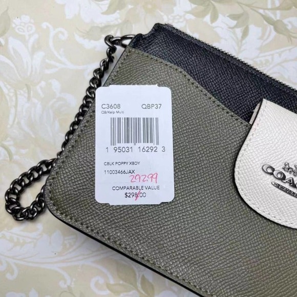 Coach C3608 Poppy Crossbody In Colorblock Kelp Multi - Picture 6 of 6